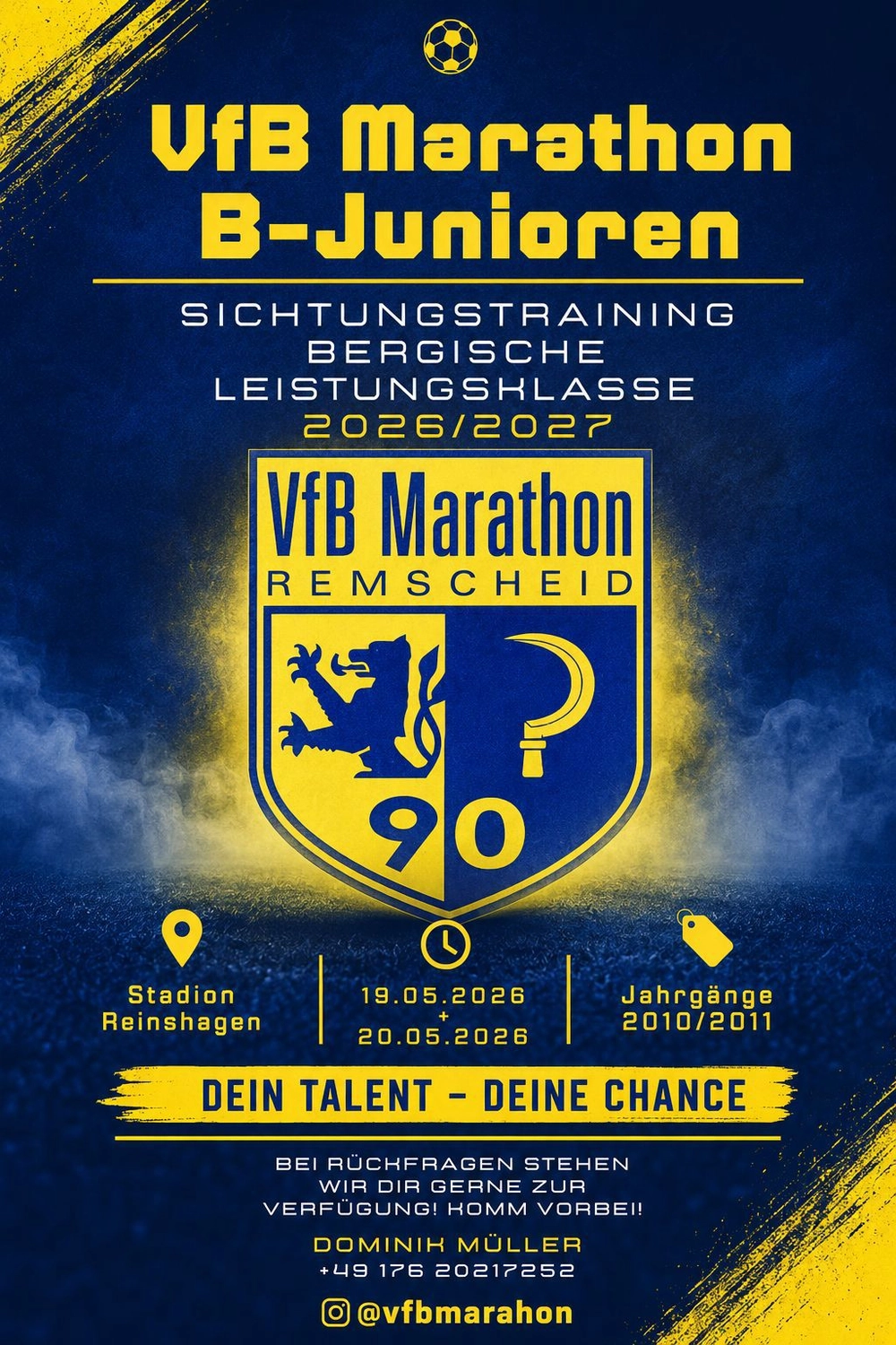 VfB Marathon Remscheid 1990 e.V. - Flyer D-Junioren